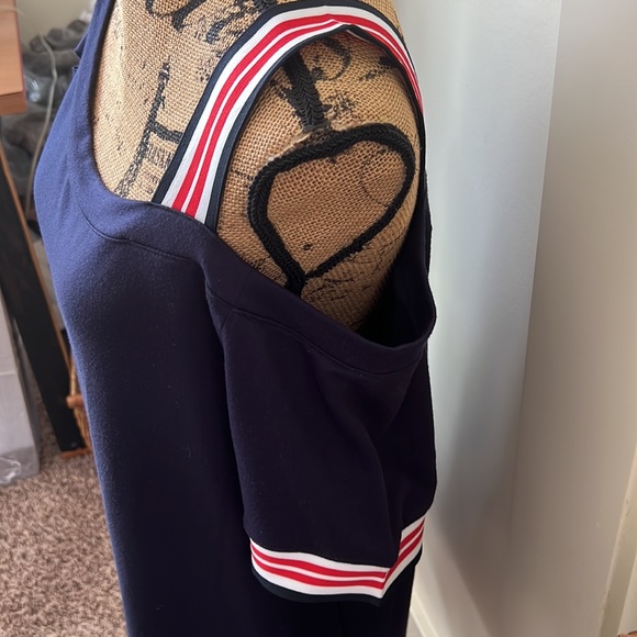 Cato Navy Red White And Blue Cold Shoulder Top - Picture 4 of 9